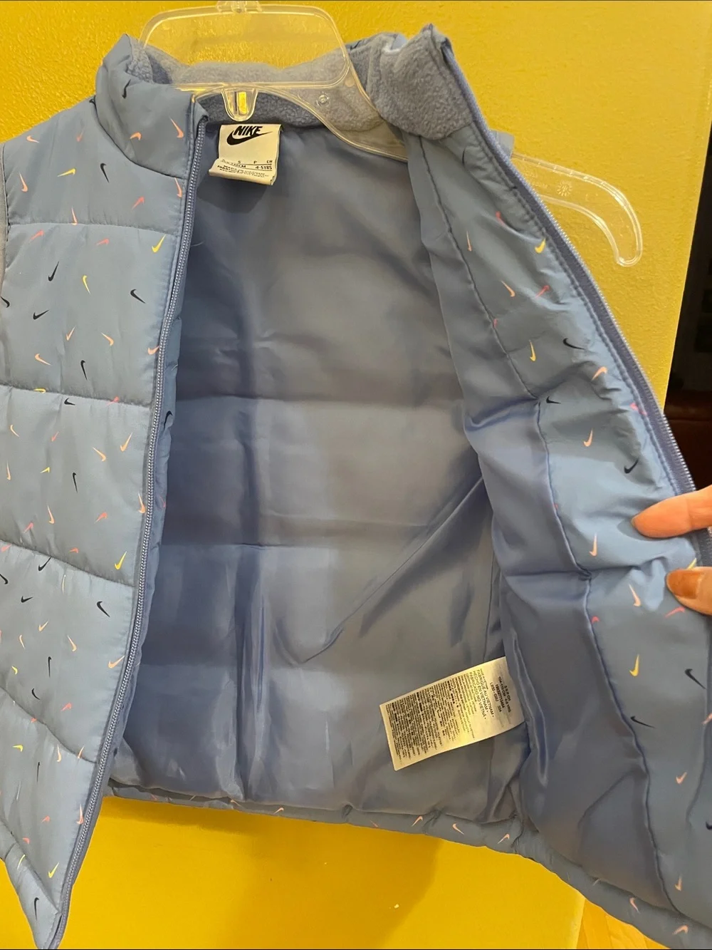 NWT Nike Kids' Puffer Vest with Multicolor Swoosh